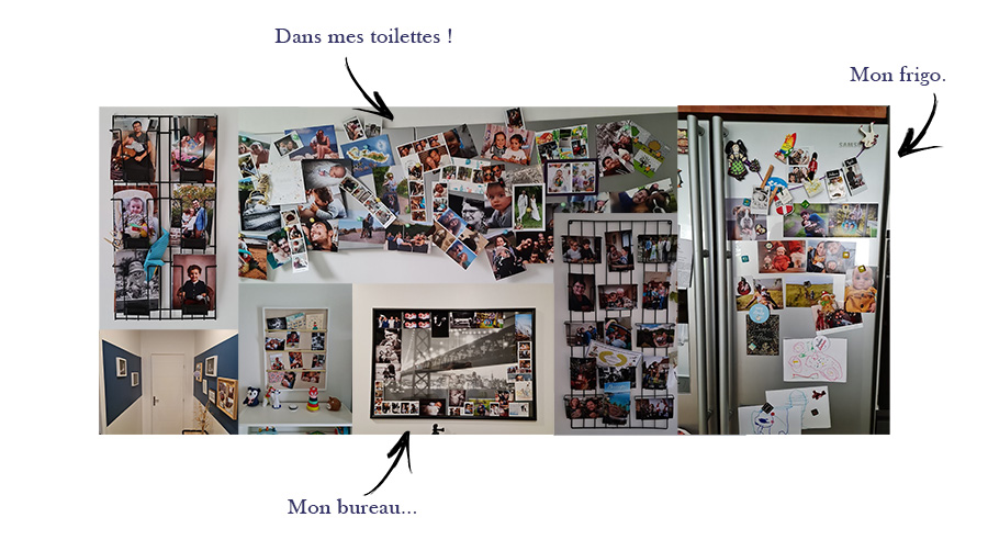 photo mariage accroch&eacute;es aux murs